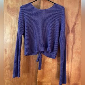 Forever 21 Women’s Purple Sweater, lace up back